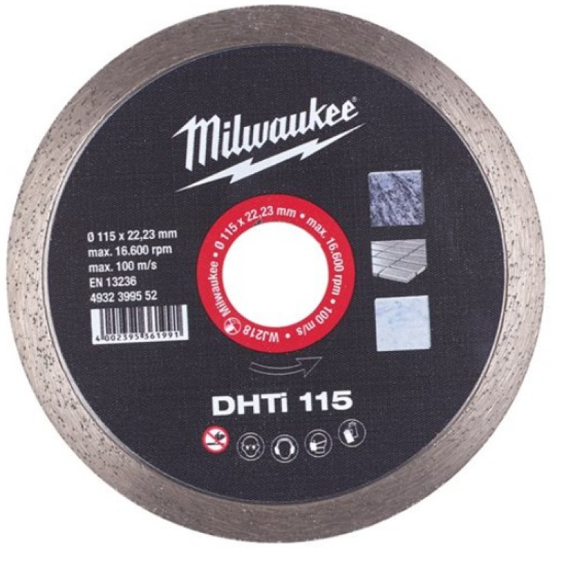 Купити Диск алмазний MILWAUKEE DHTi 115, діаметр 115мм. Офіційний магазин Мілвокі Україна, фірмова гарантія з доставкою по Украіні