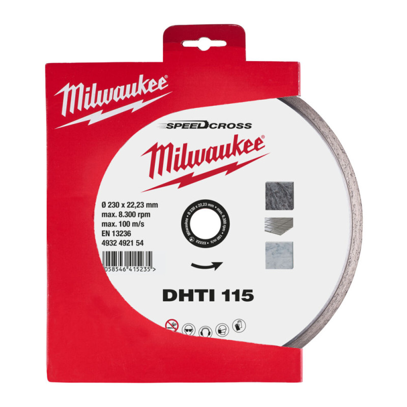 Купити Диск алмазний Speedcross MILWAUKEE DHTI 115, діаметр 115мм  (керамічна плитка/чистий різ). Офіційний магазин Мілвокі Україна, фірмова гарантія з доставкою по Украіні