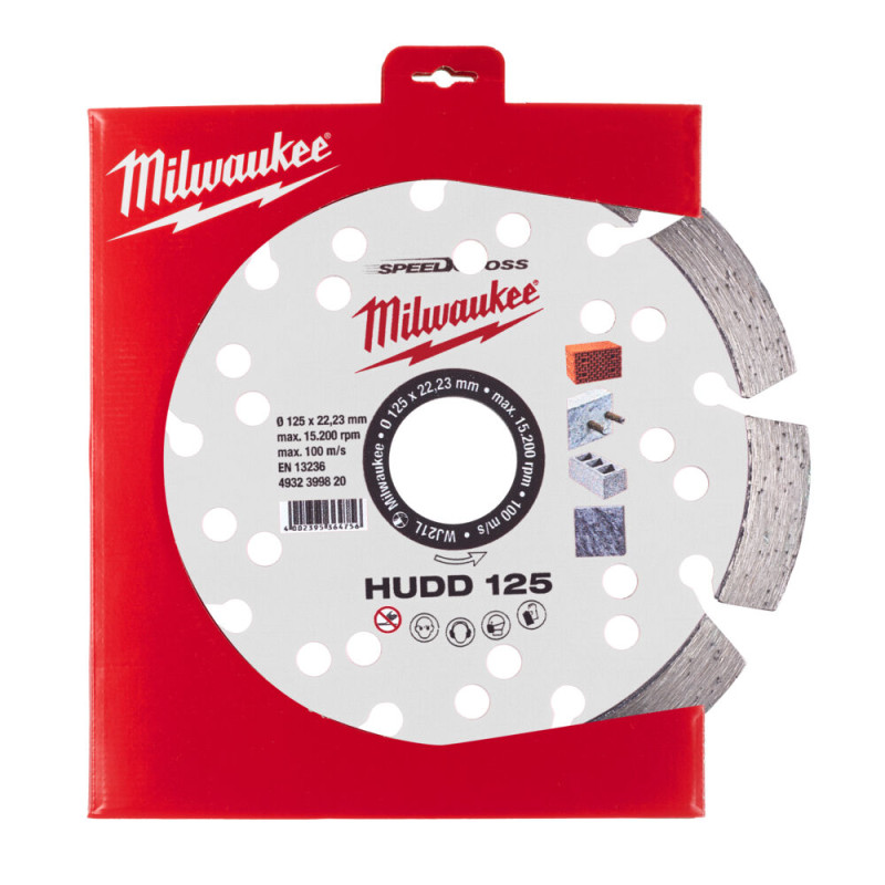 Купити Диск алмазний Speedcross MILWAUKEE HUDD 125, діаметр 125мм (залізобетон, граніт). Офіційний магазин Мілвокі Україна, фірмова гарантія з доставкою по Украіні