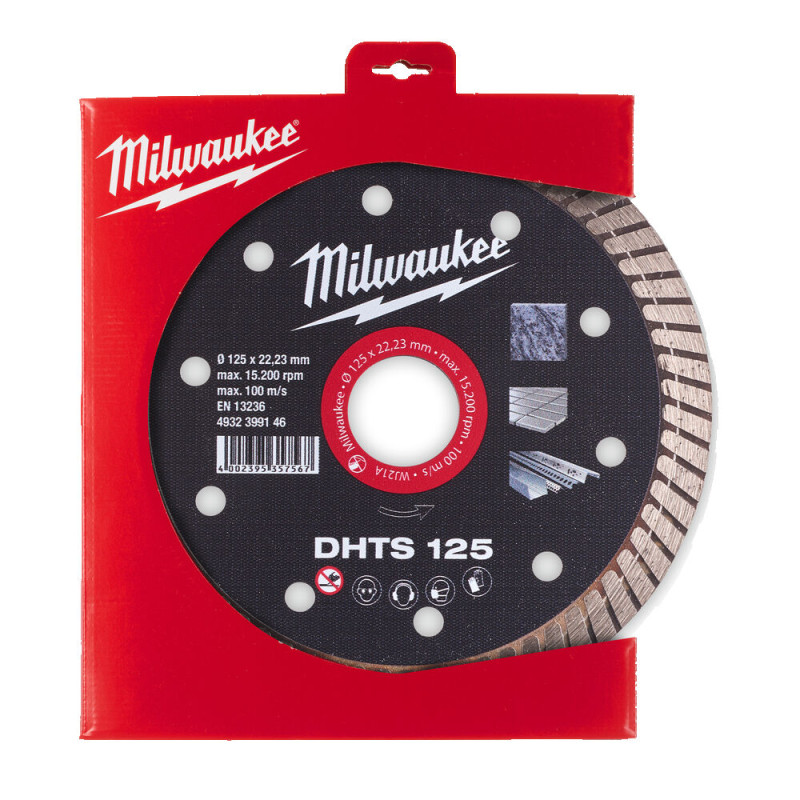 Купити Диск алмазний MILWAUKEE DHTS 125, діаметр 125мм. Офіційний магазин Мілвокі Україна, фірмова гарантія з доставкою по Украіні