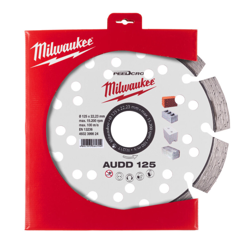 Купити Диск алмазний Speedcross MILWAUKEE AUDD 125, діаметр 125мм (бетон, цегла, асфальт). Офіційний магазин Мілвокі Україна, фірмова гарантія з доставкою по Украіні
