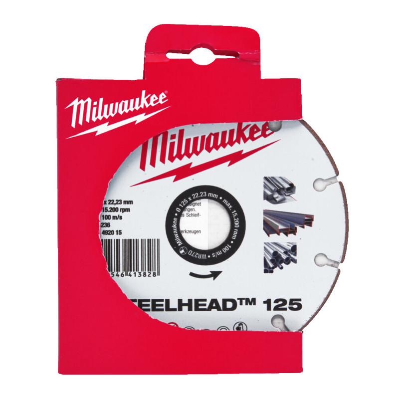 Купити Диск алмазний Speedcross STEELHEAD 125 MILWAUKEE, діаметр 125мм, (метал, нержавійка). Офіційний магазин Мілвокі Україна, фірмова гарантія з доставкою по Украіні