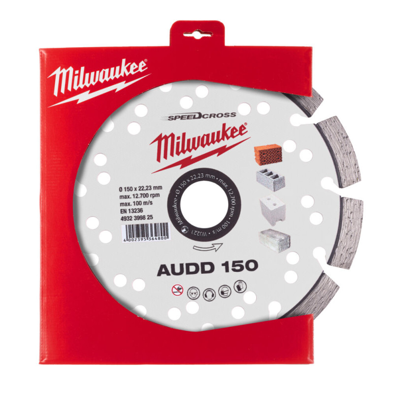 Купити Диск алмазний Speedcross MILWAUKEE AUDD 150, діаметр 150мм (бетон, цегла, асфальт). Офіційний магазин Мілвокі Україна, фірмова гарантія з доставкою по Украіні
