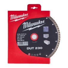 Купити Диск алмазний MILWAUKEE DUT 230, діаметр 230мм (керамічна плитка/чистий різ). Офіційний магазин Мілвокі Україна, фірмова гарантія з доставкою по Украіні