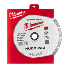 Купити Диск алмазний Speedcross MILWAUKEE HUDD 230, діаметр 230мм (залізобетон, граніт). Офіційний магазин Мілвокі Україна, фірмова гарантія з доставкою по Украіні