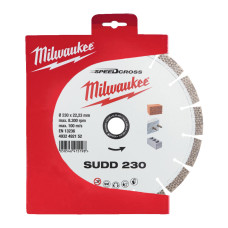 Купити Диск алмазний Speedcross MILWAUKEE SUDD 230, діаметр 230мм (залізобетон, цегла). Офіційний магазин Мілвокі Україна, фірмова гарантія з доставкою по Украіні