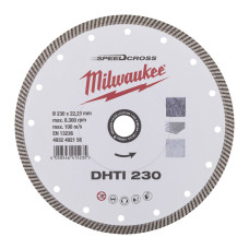 Купити Диск алмазний Speedcross MILWAUKEE DHTI 230, діаметр 230мм  (керамічна плитка/чистий різ). Офіційний магазин Мілвокі Україна, фірмова гарантія з доставкою по Украіні