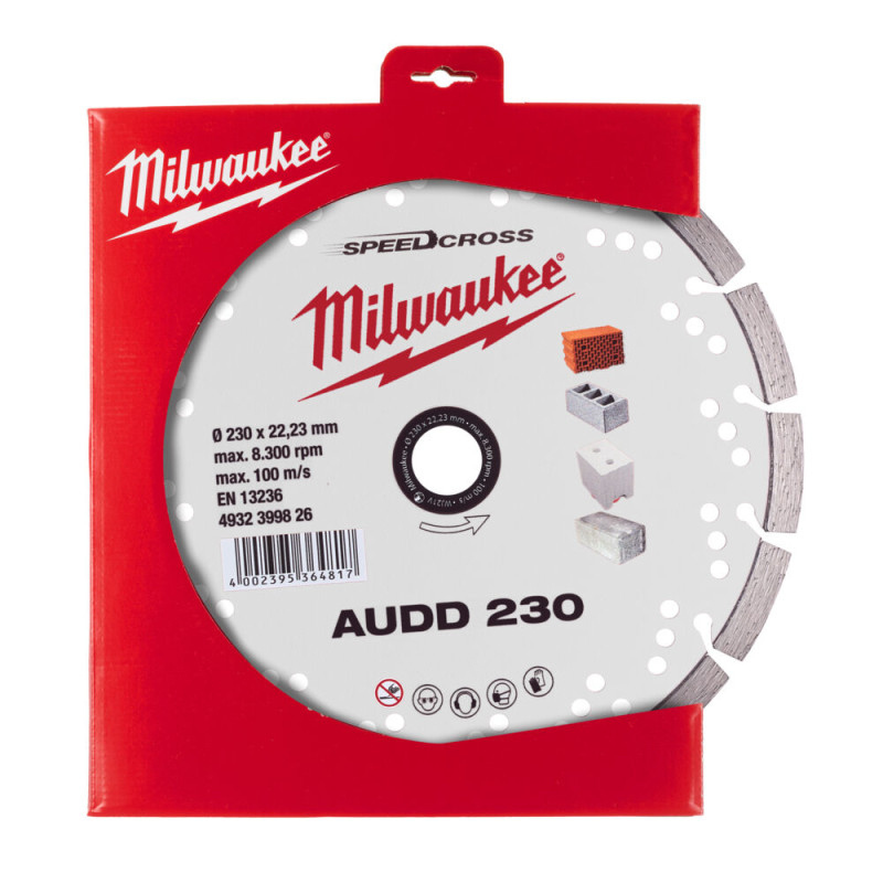 Купити Диск алмазний Speedcross MILWAUKEE AUDD 230, діаметр 230мм (бетон, цегла, асфальт). Офіційний магазин Мілвокі Україна, фірмова гарантія з доставкою по Украіні
