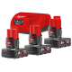 Купити Енергокомплект Li-Ion MILWAUKEE, M12 NRG-603 (зарядний пристрій С12 С, 3 акумулятори М12 В6 6Аг, картонне пакування). Офіційний магазин Мілвокі Україна, фірмова гарантія з доставкою по Украіні