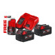 Купити Енергокомплект Li-Ion MILWAUKEE, M18 NRG-502 (зарядний пристрій M12-18 FC, 2 акумулятори М18 В5 5Аг) + подарунок акумулятор M12 B2 2Аг. Офіційний магазин Мілвокі Україна, фірмова гарантія з доставкою по Украіні