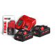 Купити Енергокомплект Li-Ion MILWAUKEE, M18 HNRG-302 (зарядний пристрій M12-18FC, 2 акумулятори М18 HВ3 3Аг, картонне пакування) + акумулятор M12 B2 2Аг. Офіційний магазин Мілвокі Україна, фірмова гарантія з доставкою по Украіні
