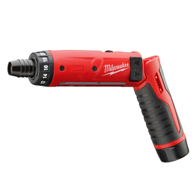 Купити Викрутка акумуляторна MILWAUKEE, M4 D-202B, 5Нм (зарядний пристрій, 2 акумулятори М4 2Аг). Офіційний магазин Мілвокі Україна, фірмова гарантія з доставкою по Украіні