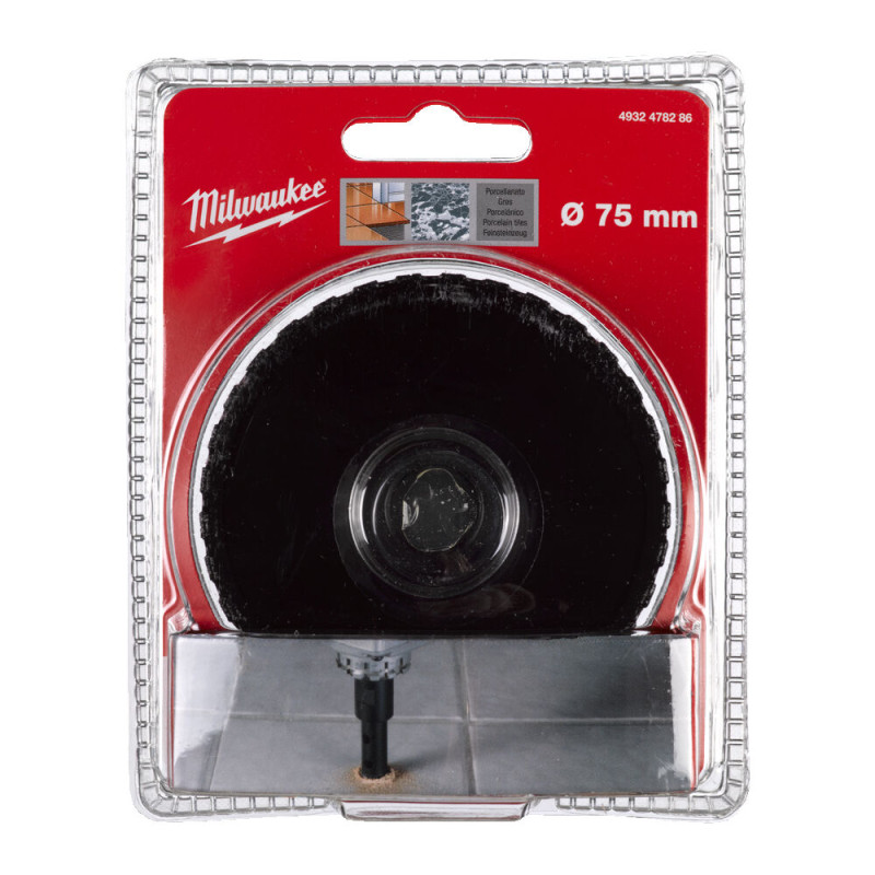 Купити Коронка алмазна Diamond Max MILWAUKEE M14, діаметр 75мм (сухе свердління). Офіційний магазин Мілвокі Україна, фірмова гарантія з доставкою по Украіні