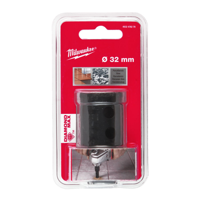 Купити Коронка алмазна Diamond Max MILWAUKEE M14, діаметр 32мм (сухе свердління). Офіційний магазин Мілвокі Україна, фірмова гарантія з доставкою по Украіні