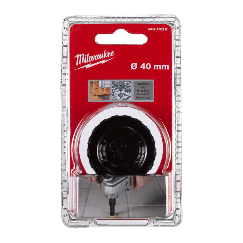Купити Коронка алмазна Diamond Max MILWAUKEE M14, діаметр 40мм (сухе свердління). Офіційний магазин Мілвокі Україна, фірмова гарантія з доставкою по Украіні
