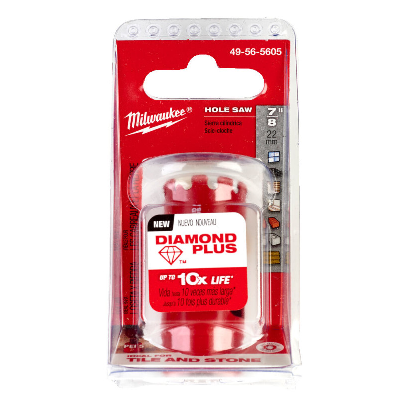 Купити Коронка алмазна Diamond Plus MILWAUKEE, діаметр 22мм (1/2''х20) (свердління з водою) (заміна на 4932498349). Офіційний магазин Мілвокі Україна, фірмова гарантія з доставкою по Украіні