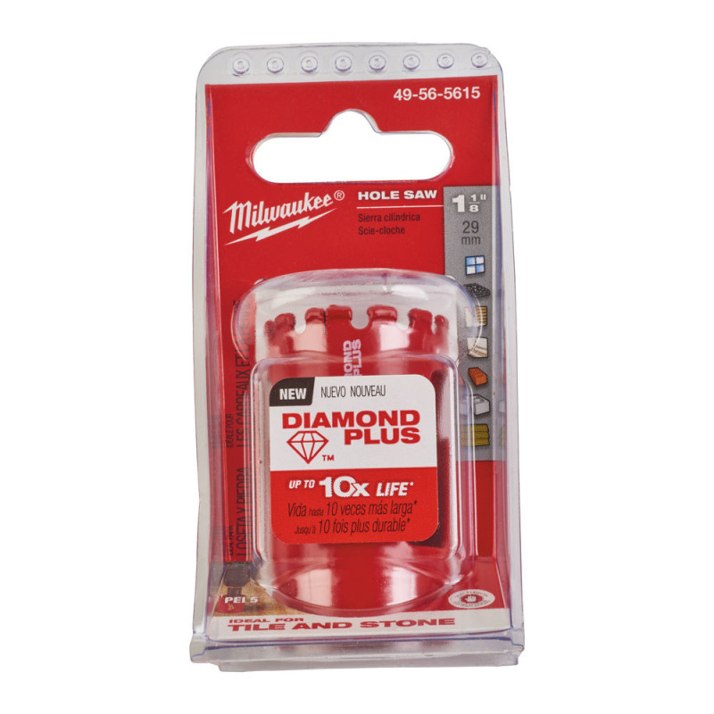 Купити Коронка алмазна Diamond Plus MILWAUKEE, діаметр 29мм (1/2''х20) (свердління з водою) (заміна на 4932498351). Офіційний магазин Мілвокі Україна, фірмова гарантія з доставкою по Украіні