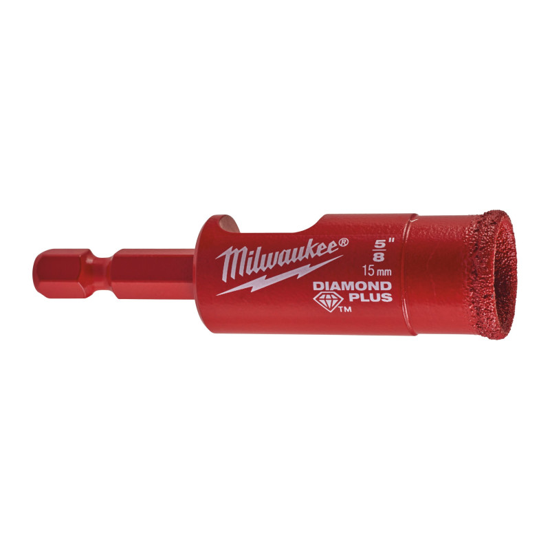 Купити Коронка алмазна Diamond Plus MILWAUKEE, діаметр 15мм (1/4'' Hex) (свердління з водою). Офіційний магазин Мілвокі Україна, фірмова гарантія з доставкою по Украіні