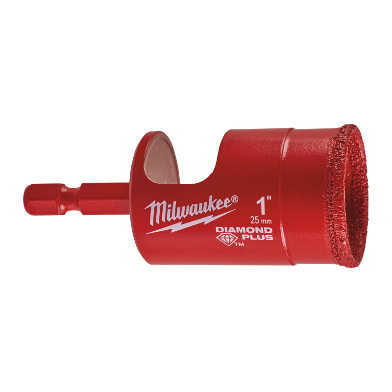 Купити Коронка алмазна Diamond Plus MILWAUKEE, діаметр 25мм (1/4'' Hex) (свердління з водою) (заміна на 4932498350). Офіційний магазин Мілвокі Україна, фірмова гарантія з доставкою по Украіні