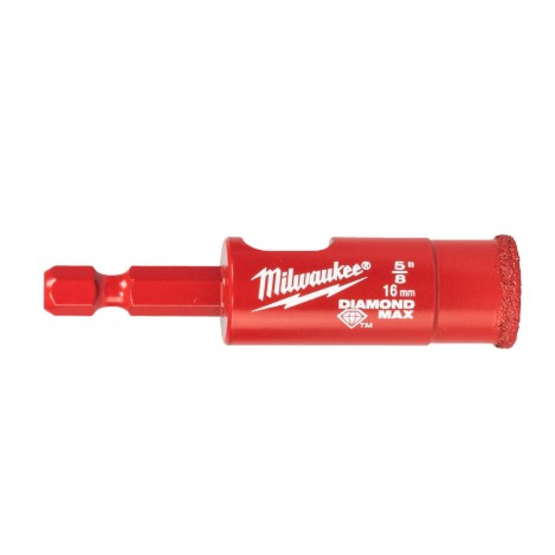 Купити Коронка алмазна Diamond Plus/Max MILWAUKEE, діаметр 16,0мм (1/4'' Hex) (свердління з водою). Офіційний магазин Мілвокі Україна, фірмова гарантія з доставкою по Украіні