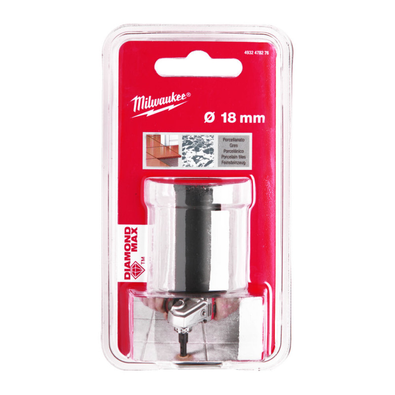 Купити Коронка алмазна Diamond Max MILWAUKEE M14, діаметр 18мм (сухе свердління). Офіційний магазин Мілвокі Україна, фірмова гарантія з доставкою по Украіні