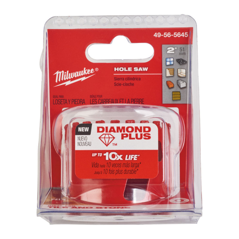 Купити Коронка алмазна Diamond Plus MILWAUKEE, діаметр 51мм (5/8''х18) (свердління з водою) (заміна на 4932500118). Офіційний магазин Мілвокі Україна, фірмова гарантія з доставкою по Украіні