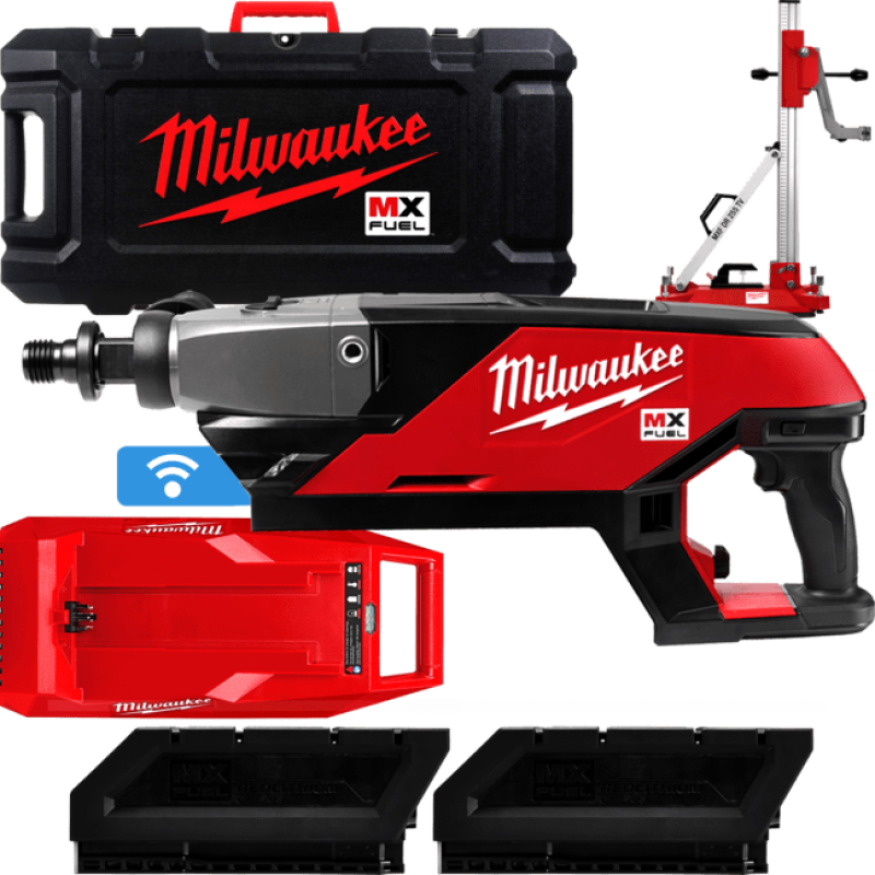 Купити Установка алмазного свердління акумуляторна MILWAUKEE MXF DCD150-302CKIT (зарядний пристрій MXF C, 2 акумулятори MXF CP203 3Аг, станина MXF DR255TV, кейс). Офіційний магазин Мілвокі Україна, фірмова гарантія з доставкою по Украіні