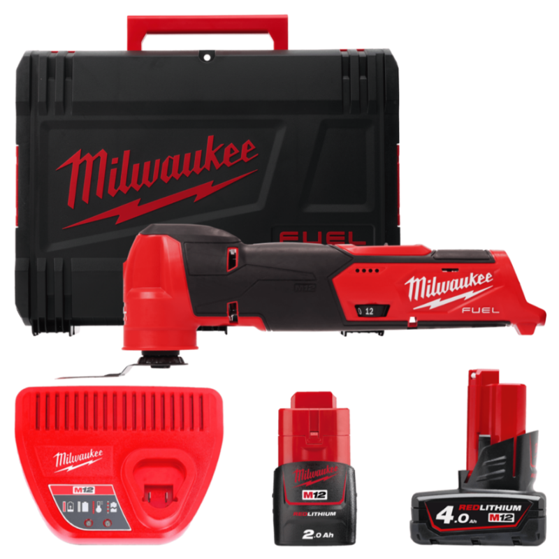 Купити Інструмент багатофунціональний акумуляторний безщітковий MILWAUKEE, M12 FMT-422X (зарядний пристрій С12 С, 1 х М12 В2 2Аг, 1 х М12 В4 4Аг, ключ, адаптер, полотно, шліфпыдошва, шліфлисти, протипиловий екран, HDкейс). Офіційний магазин Мілвокі Україна, фірмова гарантія з доставкою по Украіні