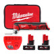 Купити Інструмент багатофунціональний акумуляторний MILWAUKEE, C12 MT-402B (зарядний пристрій С12 С, 2 акумулятори М12 В4 4Ач, ключ, полотно, шліфпідошва, шліфлисти 16шт, сумка). Офіційний магазин Мілвокі Україна, фірмова гарантія з доставкою по Украіні