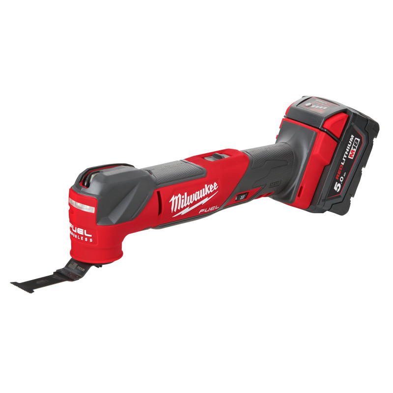 Купити Інструмент багатофунціональний акумуляторний MILWAUKEE, M18 FMT-502X (зарядний.пристрій M12-18 FC, 2 акумулятори М18 В5 5Аг, універсальний адаптер, адаптер для полотен, насадка для плунжерного пиляння, шліфувальна підошва, протипиловий екран, шліфувальні. Офіційний магазин Мілвокі Україна, фірмова гарантія з доставкою по Украіні