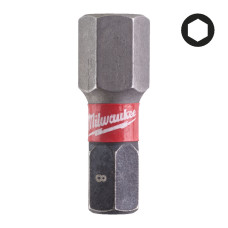 Купити Біта SHOCKWAVE MILWAUKEE, Hex8, 25мм, (2шт). Офіційний магазин Мілвокі Україна, фірмова гарантія з доставкою по Украіні