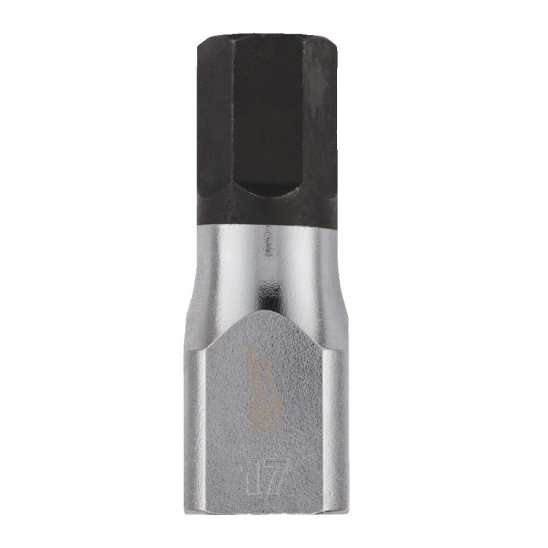 Купити Головка торцева хромована 1/2'' MILWAUKEE з бітою Hex, 17мм. Офіційний магазин Мілвокі Україна, фірмова гарантія з доставкою по Украіні