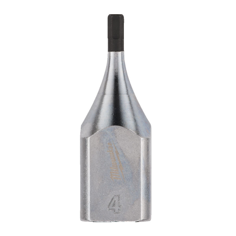 Купити Головка торцева хромована 1/2'' MILWAUKEE з бітою Hex, 4мм. Офіційний магазин Мілвокі Україна, фірмова гарантія з доставкою по Украіні