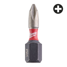 Купити Біта SHOCKWAVE MILWAUKEE, PH1, 25мм, (2шт). Офіційний магазин Мілвокі Україна, фірмова гарантія з доставкою по Украіні
