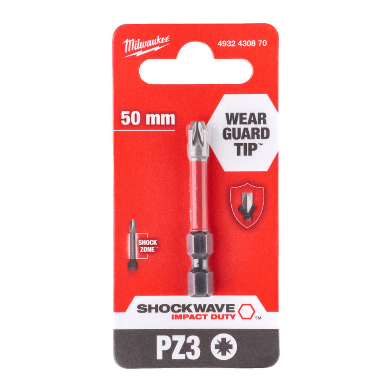 Купити Біта SHOCKWAVE MILWAUKEE, PZ3, 50мм. Офіційний магазин Мілвокі Україна, фірмова гарантія з доставкою по Украіні