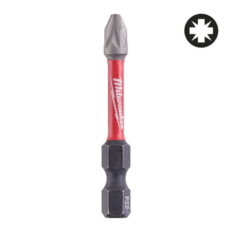 Купити Біта SHOCKWAVE MILWAUKEE, PZ2, 50мм, (10шт), пластикова коробка. Офіційний магазин Мілвокі Україна, фірмова гарантія з доставкою по Украіні