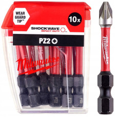Купити Біта SHOCKWAVE MILWAUKEE, PZ2, 50мм, (10шт), пластикова коробка. Офіційний магазин Мілвокі Україна, фірмова гарантія з доставкою по Украіні