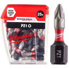 Купити Біта SHOCKWAVE MILWAUKEE, PZ1, 25мм, (25шт), пластикова коробка. Офіційний магазин Мілвокі Україна, фірмова гарантія з доставкою по Украіні