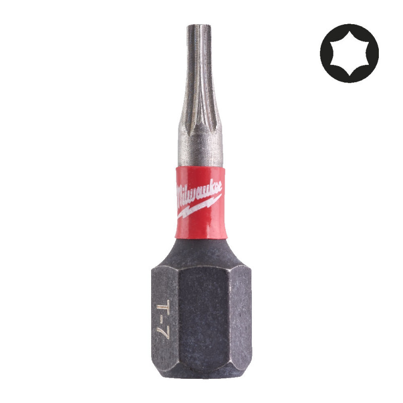 Купити Біта SHOCKWAVE MILWAUKEE, TX7, 25мм, (2шт). Офіційний магазин Мілвокі Україна, фірмова гарантія з доставкою по Украіні