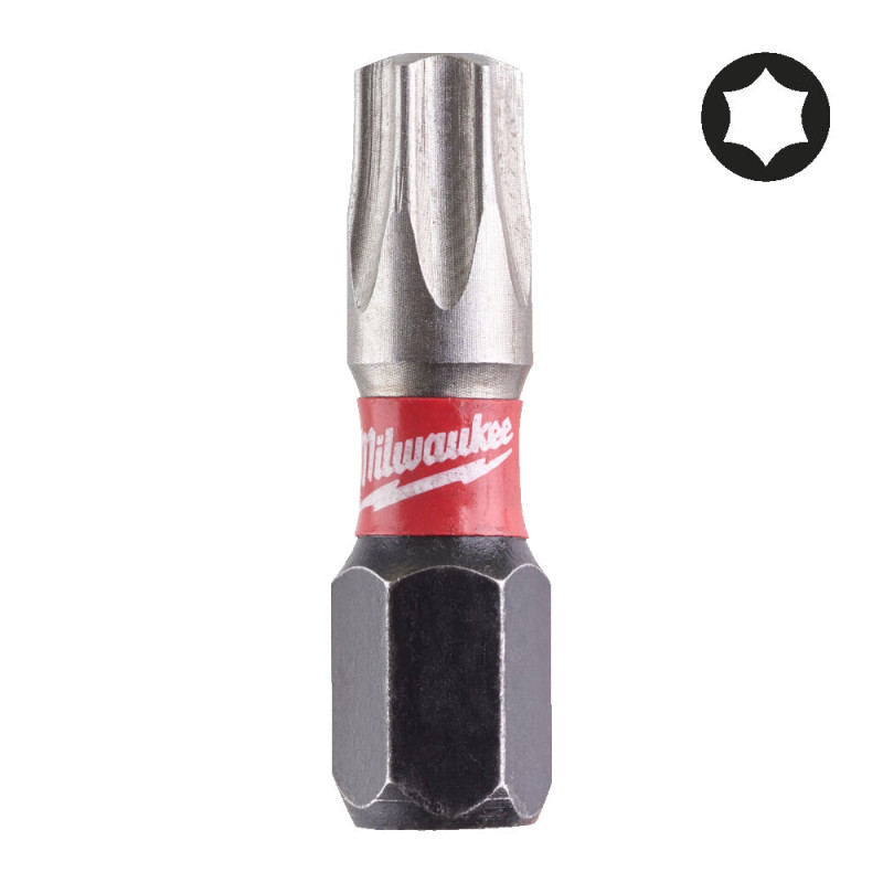 Купити Біта SHOCKWAVE MILWAUKEE, TX30, 25мм, (25шт), пластикова коробка. Офіційний магазин Мілвокі Україна, фірмова гарантія з доставкою по Украіні