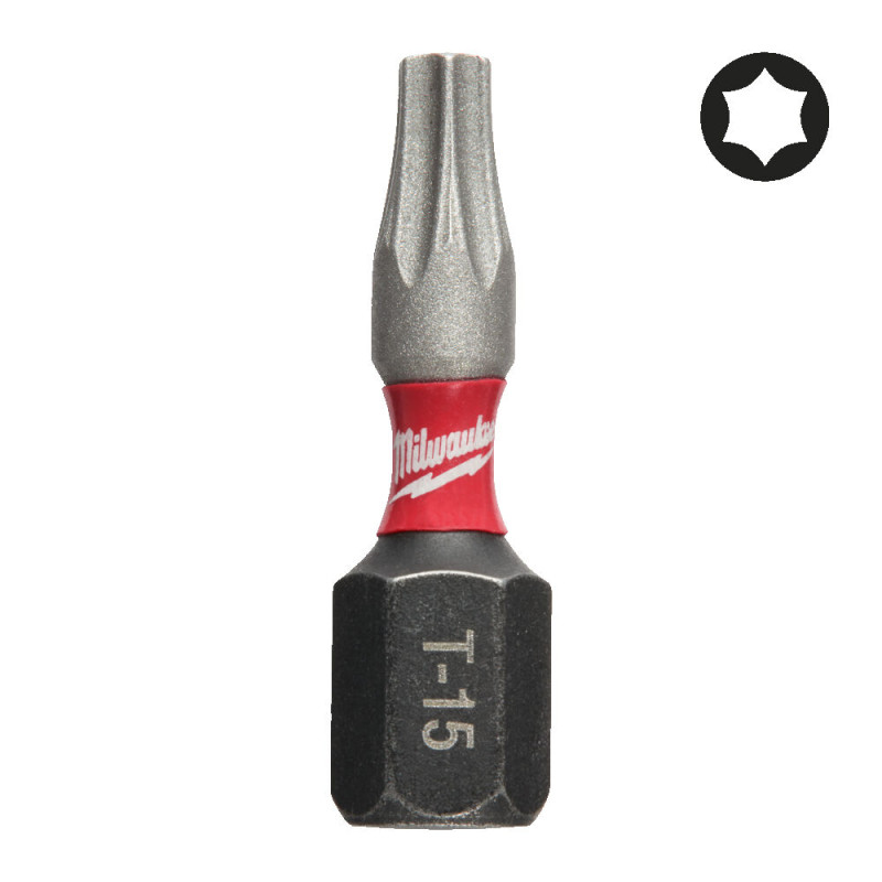 Купити Біта SHOCKWAVE MILWAUKEE, TX15, 25мм, (2шт). Офіційний магазин Мілвокі Україна, фірмова гарантія з доставкою по Украіні