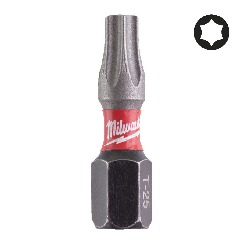 Купити Біта SHOCKWAVE MILWAUKEE, TX25, 25мм, (2шт). Офіційний магазин Мілвокі Україна, фірмова гарантія з доставкою по Украіні