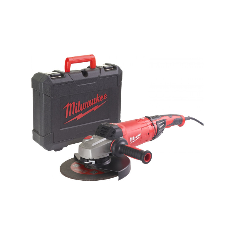 Купити Шліфмашина кутова MILWAUKEE, AGVKB 24-230 EKX DMS, 2400Вт, діаметр 230мм (захисний кожух, антивібраційна рукоять, опорна та притискна гайки, ключ, кейс). Офіційний магазин Мілвокі Україна, фірмова гарантія з доставкою по Украіні