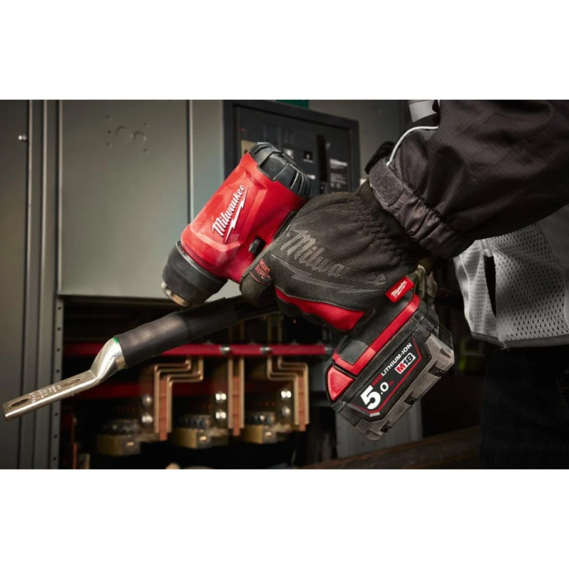 Купити Термоповітродувка акумуляторна MILWAUKEE, M18 BHG-502C (зарядний пристрій M12-18 FC, 2 акумулятори М18 В5 5Аг, аксесуари, кейс). Офіційний магазин Мілвокі Україна, фірмова гарантія з доставкою по Украіні
