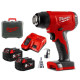 Купити Термоповітродувка акумуляторна MILWAUKEE, M18 BHG-502C (зарядний пристрій M12-18 FC, 2 акумулятори М18 В5 5Аг, аксесуари, кейс). Офіційний магазин Мілвокі Україна, фірмова гарантія з доставкою по Украіні