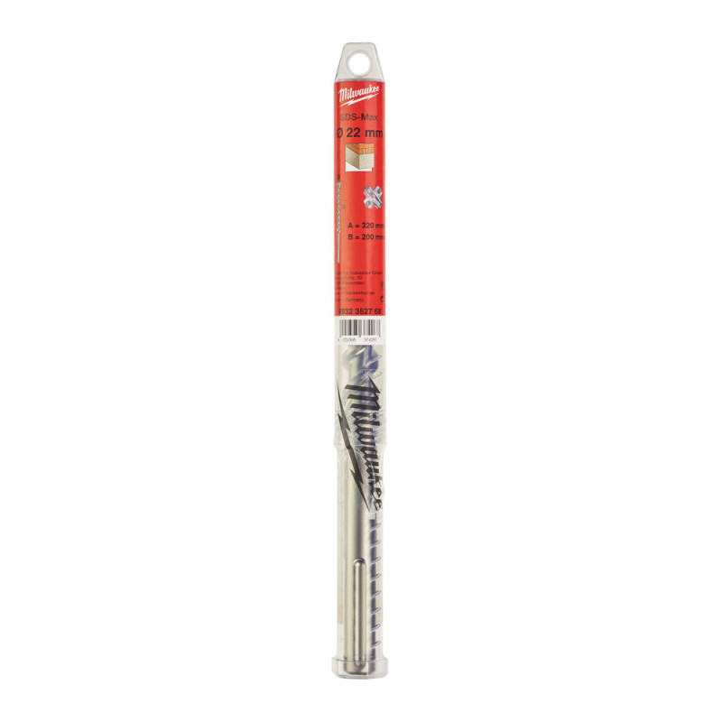 Купити Бур SDS-MAX MX4 MILWAUKEE, діаметр 22,0х320х200мм. Офіційний магазин Мілвокі Україна, фірмова гарантія з доставкою по Украіні