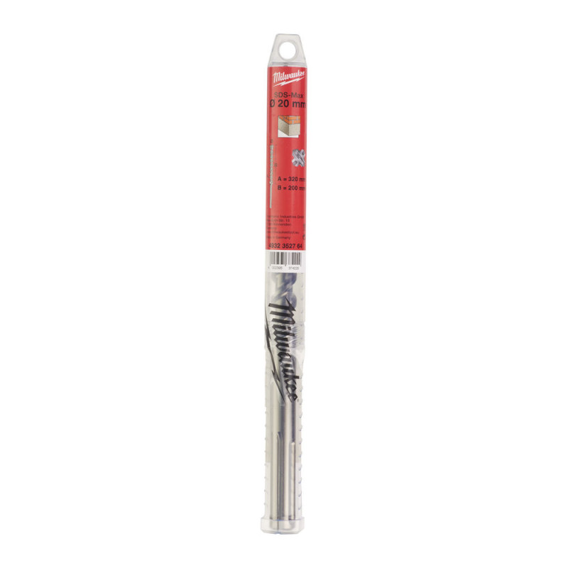 Купити Бур SDS-MAX MX4 MILWAUKEE, діаметр 20,0х320х200мм. Офіційний магазин Мілвокі Україна, фірмова гарантія з доставкою по Украіні