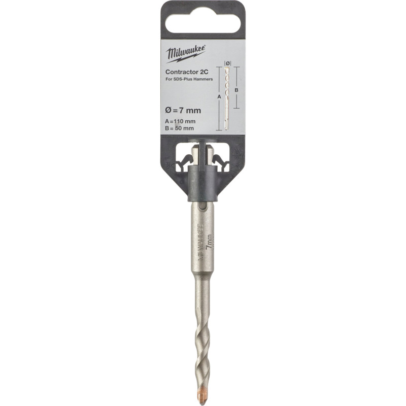 Купити Бур SDS-PLUS Contactor MILWAUKEE діаметр 7x110х50мм. Офіційний магазин Мілвокі Україна, фірмова гарантія з доставкою по Украіні