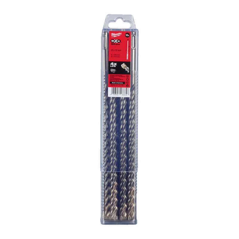 Купити Бур SDS+ MX414x210 (10 шт) MILWAUKEE. Офіційний магазин Мілвокі Україна, фірмова гарантія з доставкою по Украіні