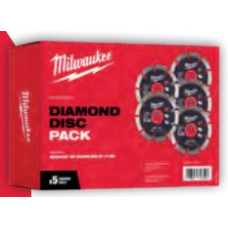 Купити Диск алмазний MILWAUKEE, DU 115 PROMO, діаметр 115мм (5шт). Офіційний магазин Мілвокі Україна, фірмова гарантія з доставкою по Украіні